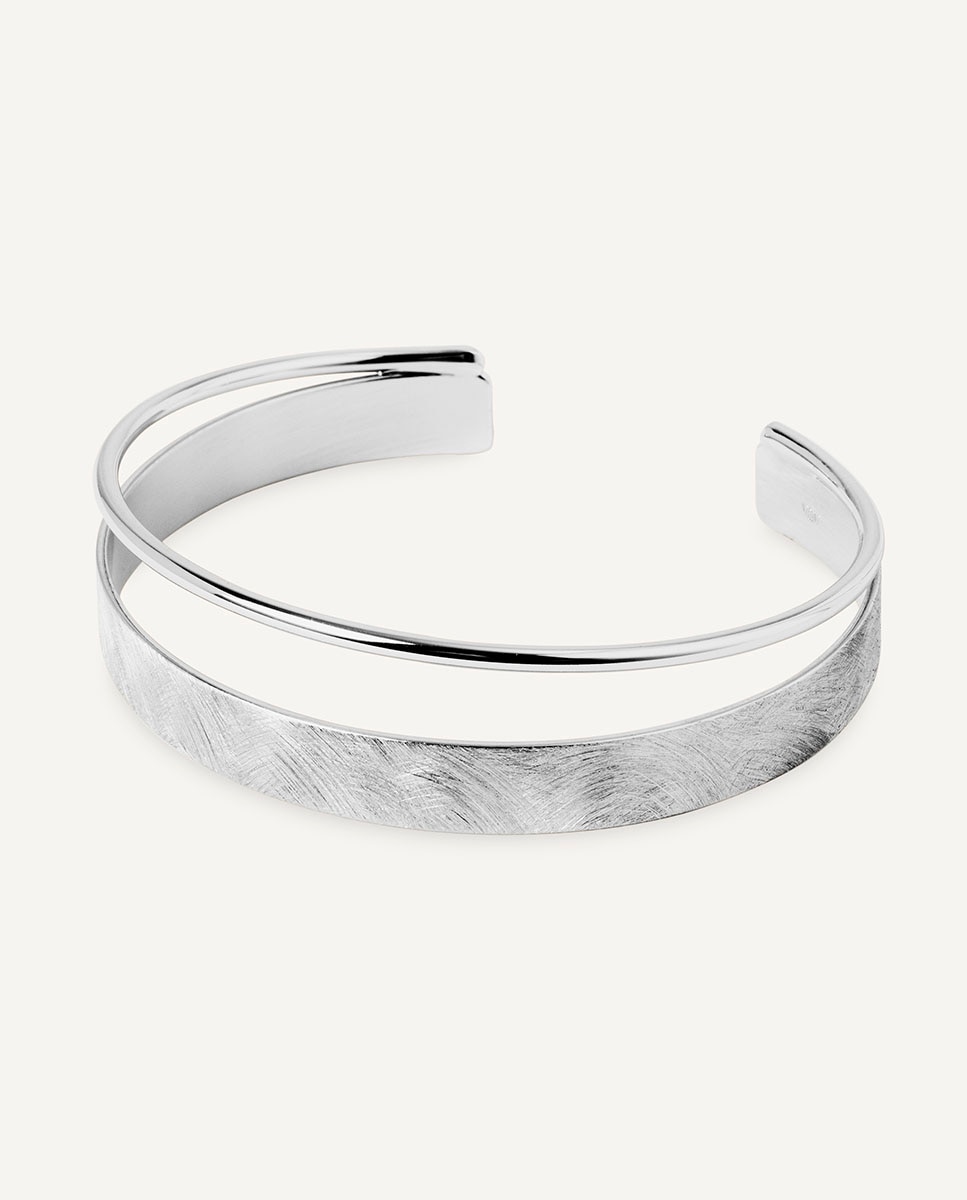 Brazalete haru bañada en plata de ley 925 - Vidal & Vidal - Plateado Plateado-1