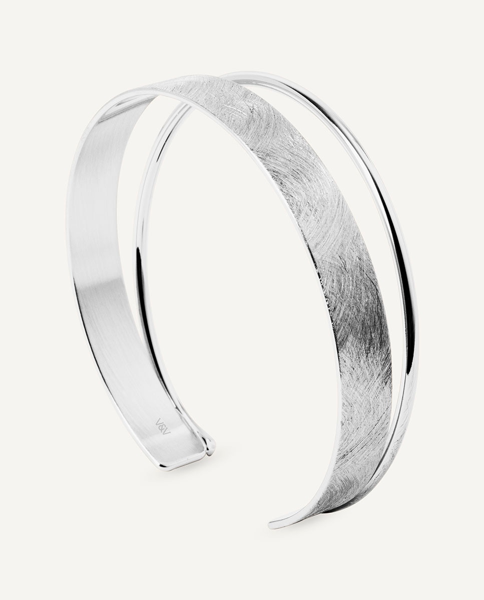 Brazalete haru bañada en plata de ley 925 - Vidal & Vidal - Plateado Plateado-4