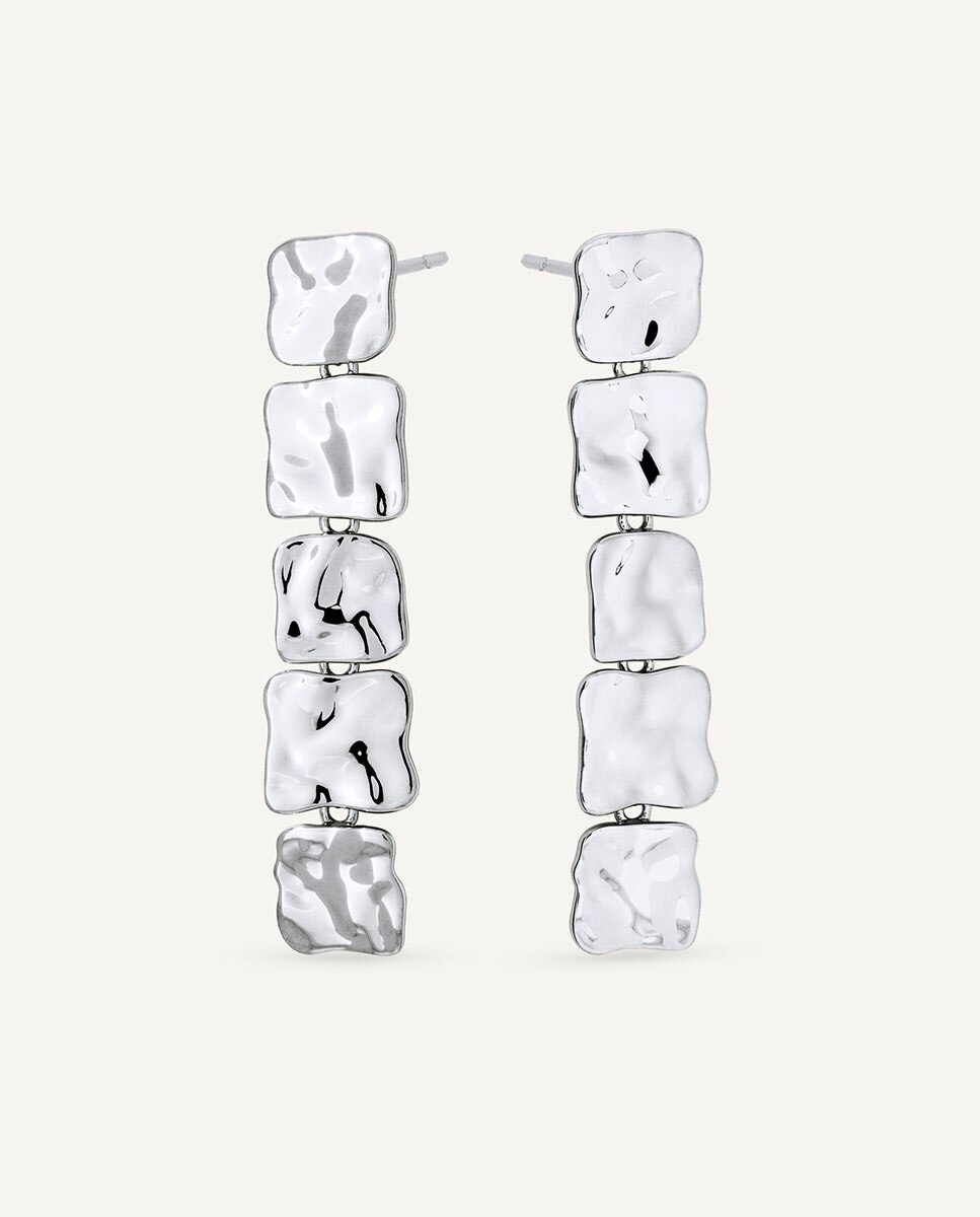 Imagen 0 de Pendientes largos reflexes bañados en plata de ley 925 Plateado