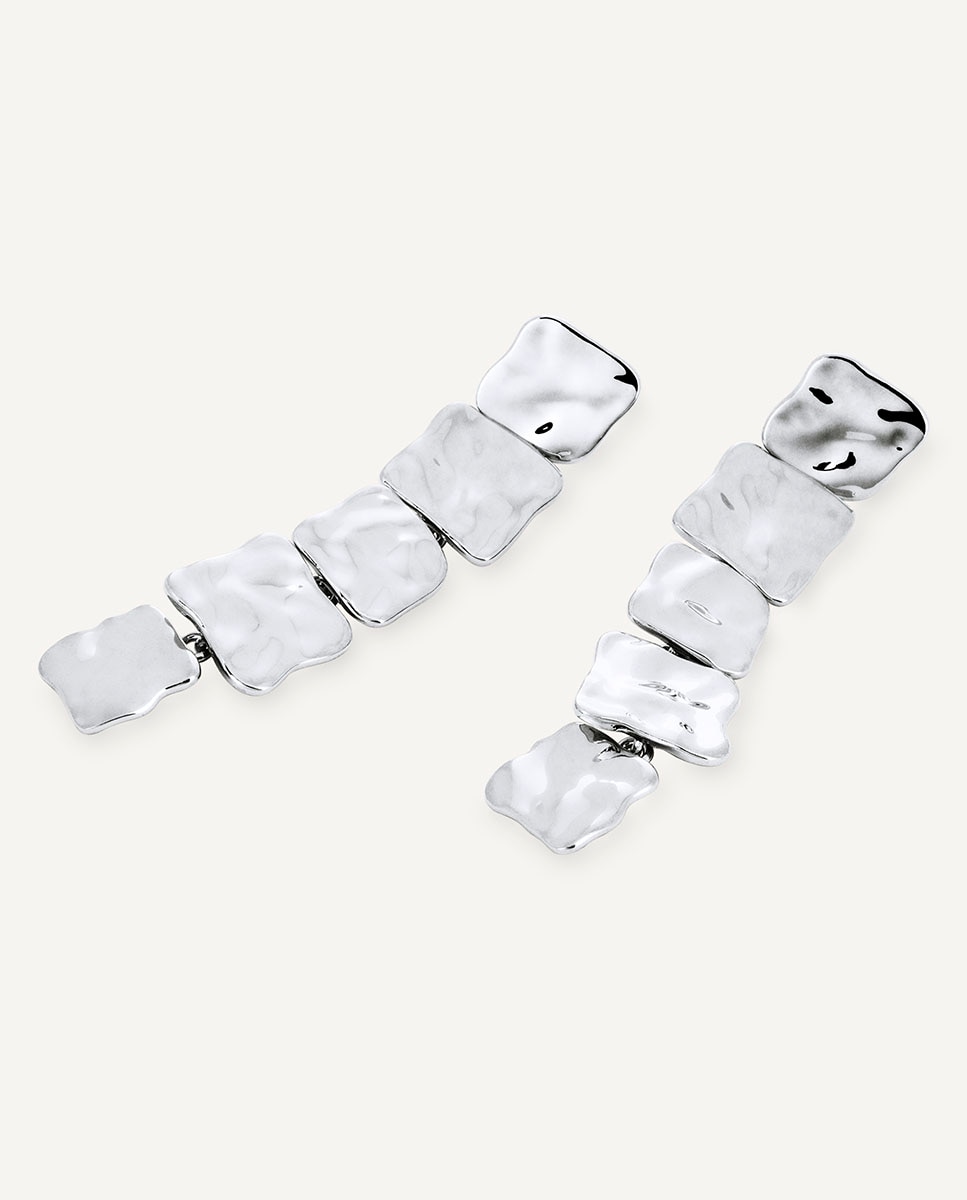 Pendientes largos reflexes bañados en plata de ley 925 - Vidal & Vidal - Plateado Plateado-4