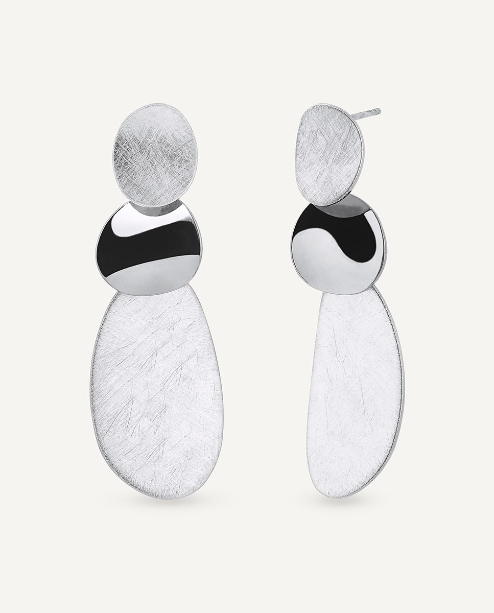 Pendientes bruma bañados en plata de ley 925 - Vidal & Vidal - Plateado Plateado-1