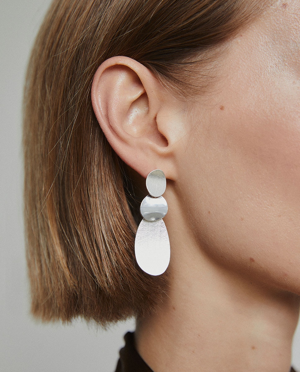 Pendientes bruma bañados en plata de ley 925 - Vidal & Vidal - Plateado Plateado-2