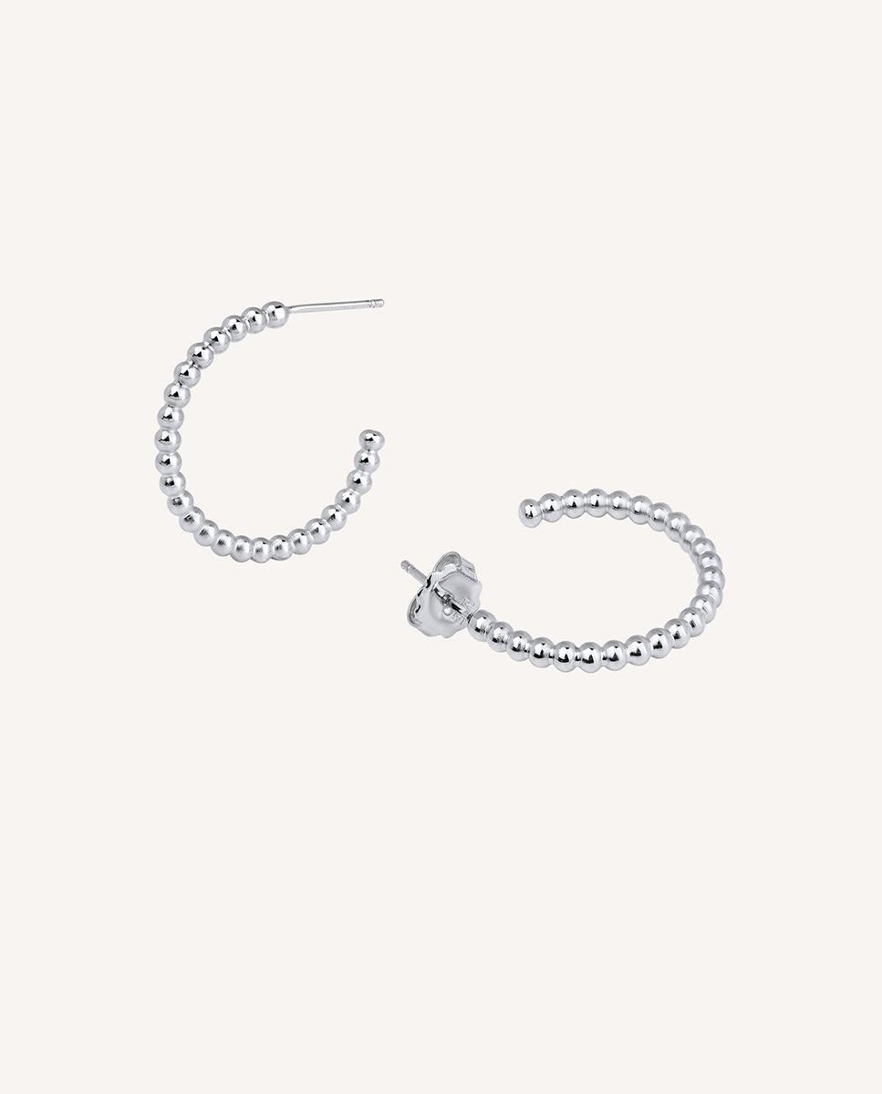 Pendientes de aro essentials bañados en - Vidal & Vidal - Plata Plata-1