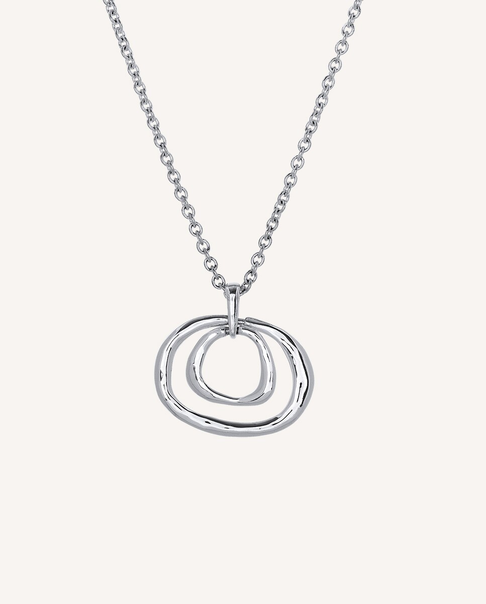 Colgante doble aro Essentials acabado en plata Plata-1