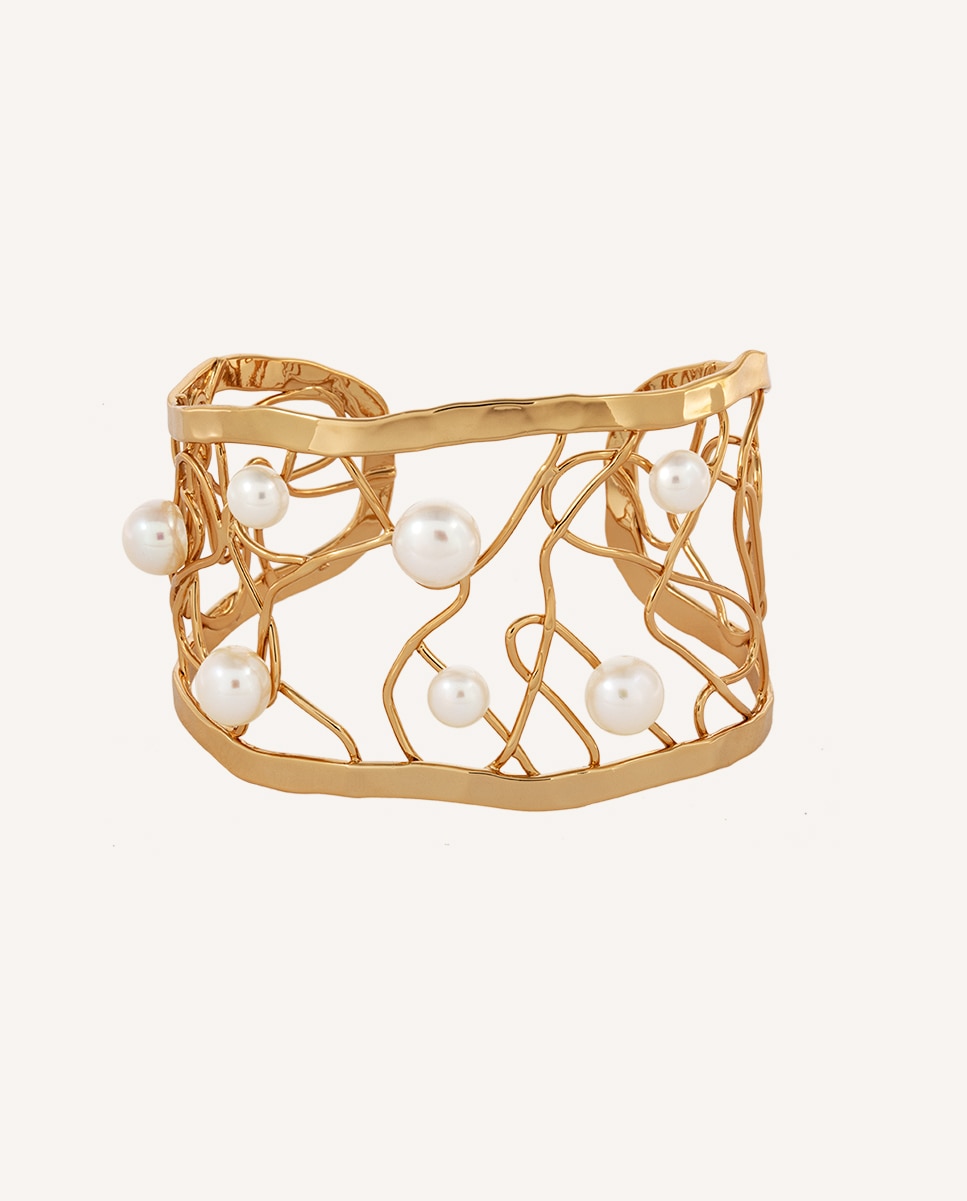 Pulsera rígida rio perlas cultivadas - Vidal & Vidal - Blanco Blanco-1