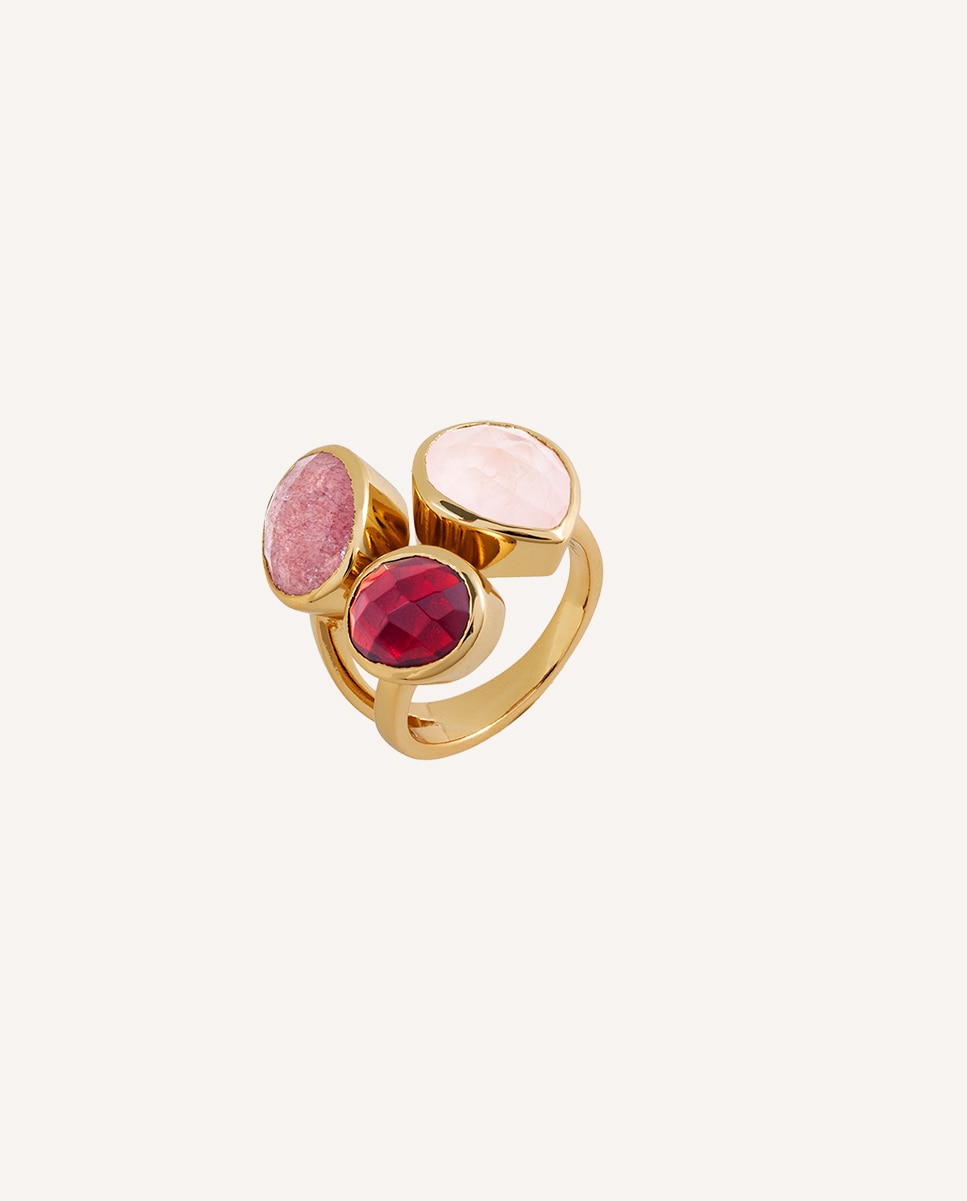 Anillo cuarzo rosa el fashion corte ingles