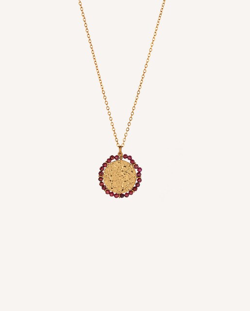 Imagen 0 de Colgante rose Gaia con piedras naturales garnet