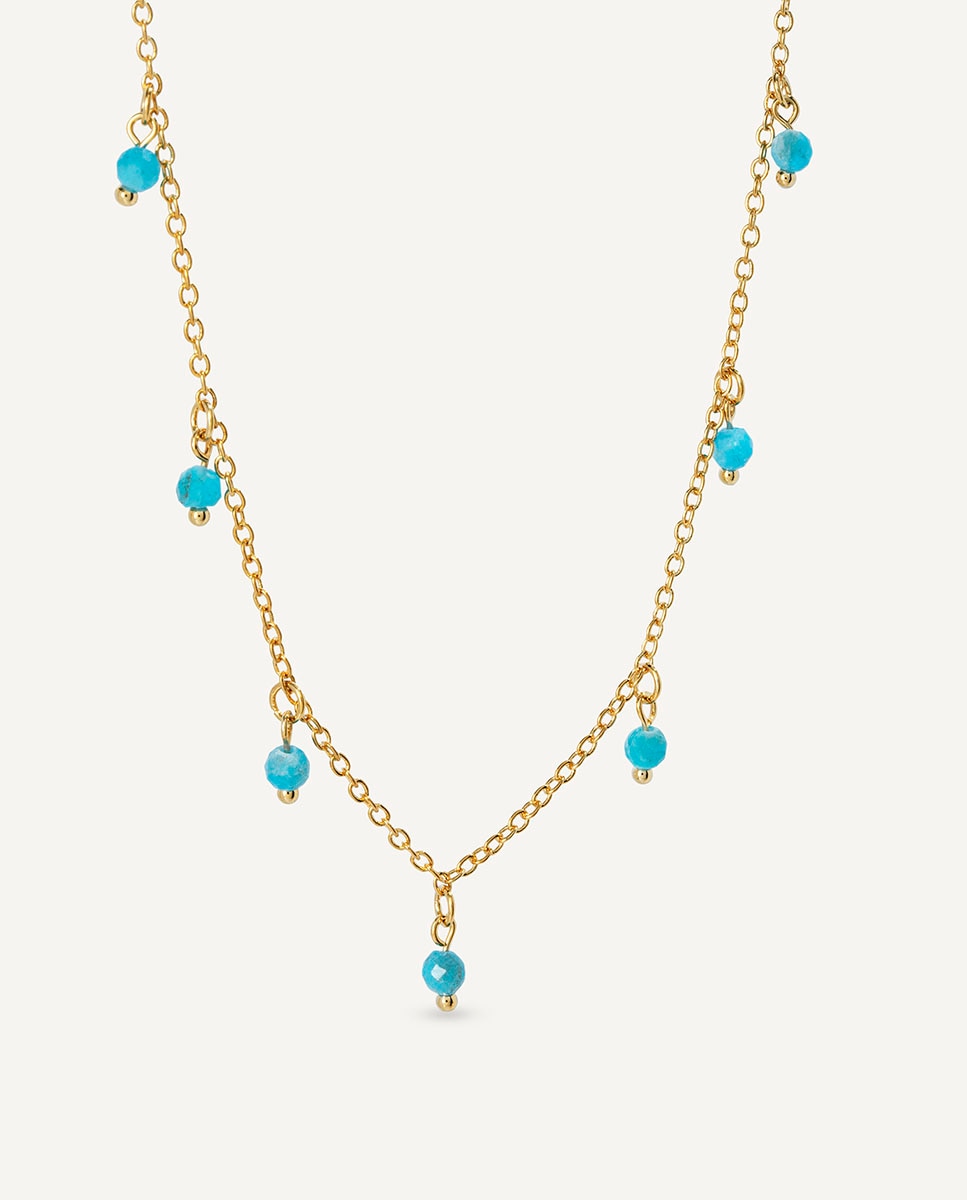 Collar Sunny chapado en oro 18kt Azul-1