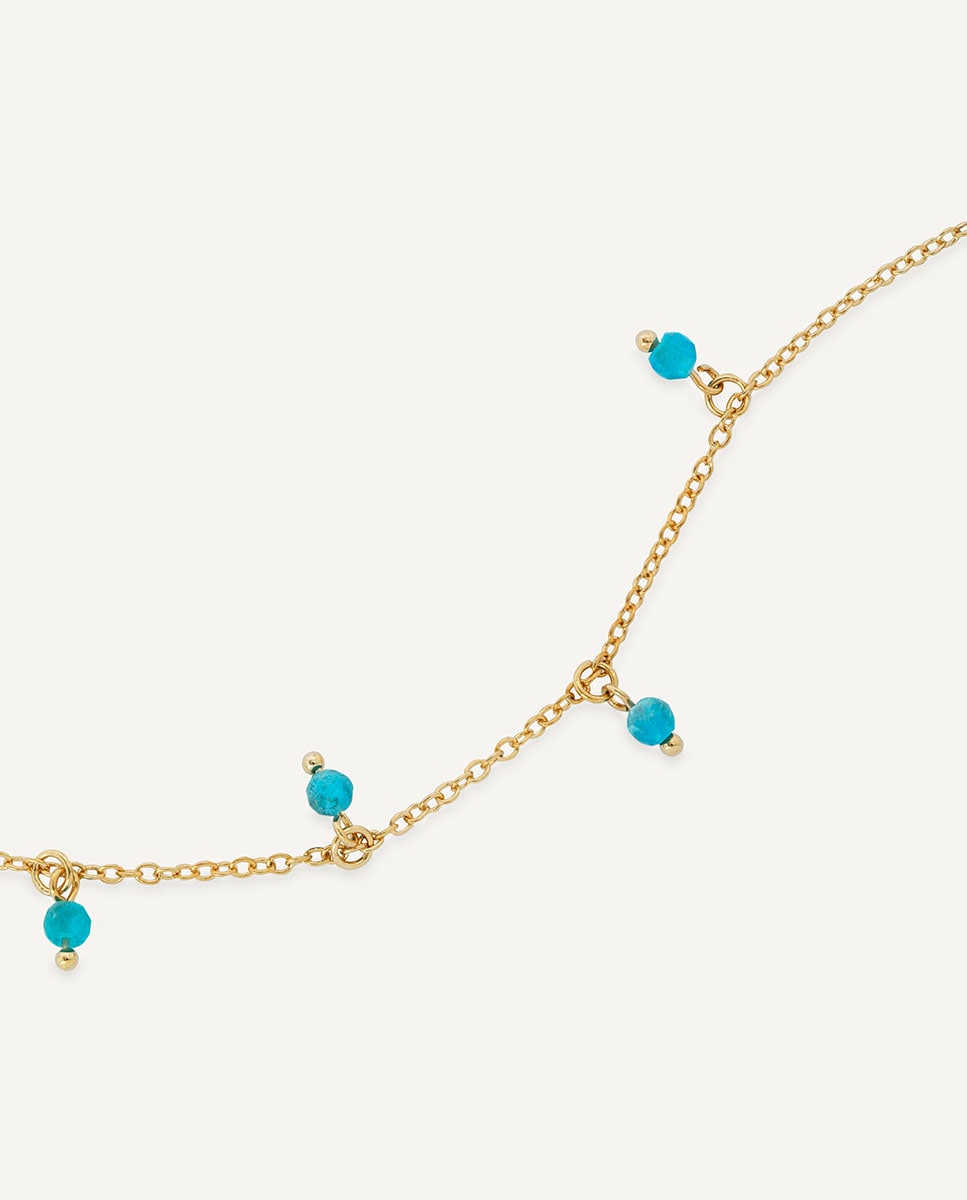 Collar Sunny chapado en oro 18kt Azul-4