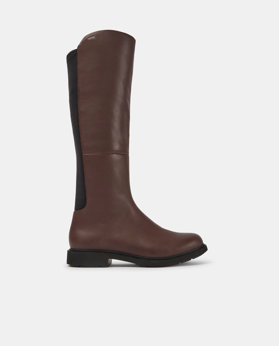 Imagen 1 de Botas de mujer neuman de piel con elástico - Camper - Marrón oscuro Marrón oscuro