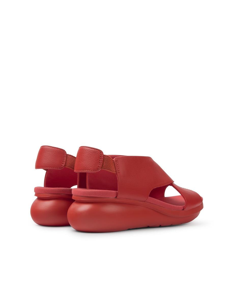 Sandalias de tacón de mujer de piel balloon - Camper - Rojo Rojo-4