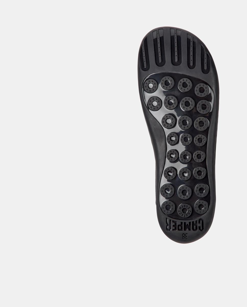 Zapatillas de piel de mujer peu cami con cordones - Camper - Negro Negro-4