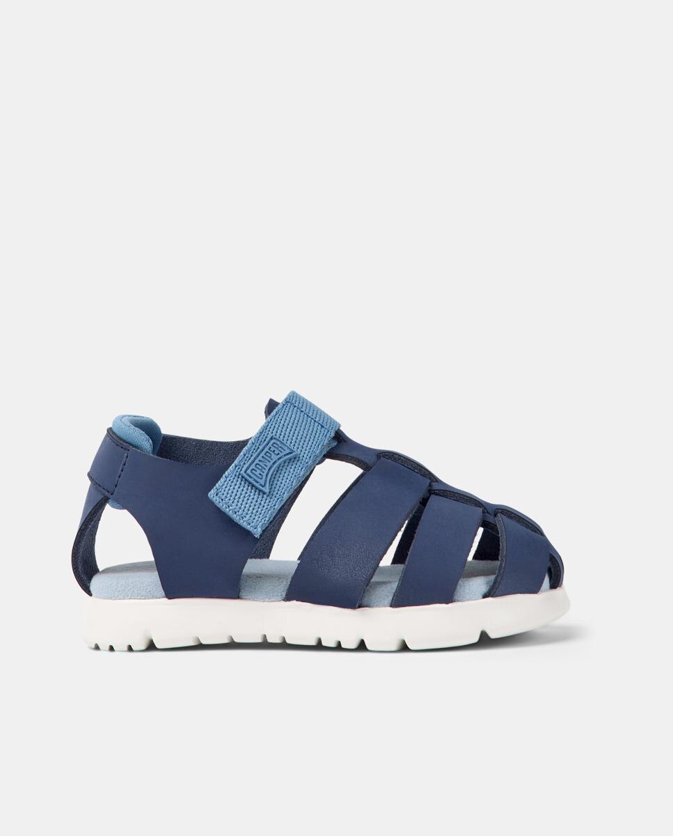 Sandalias de niño de piel estilo cangrejeras - Camper - Azul Azul-1