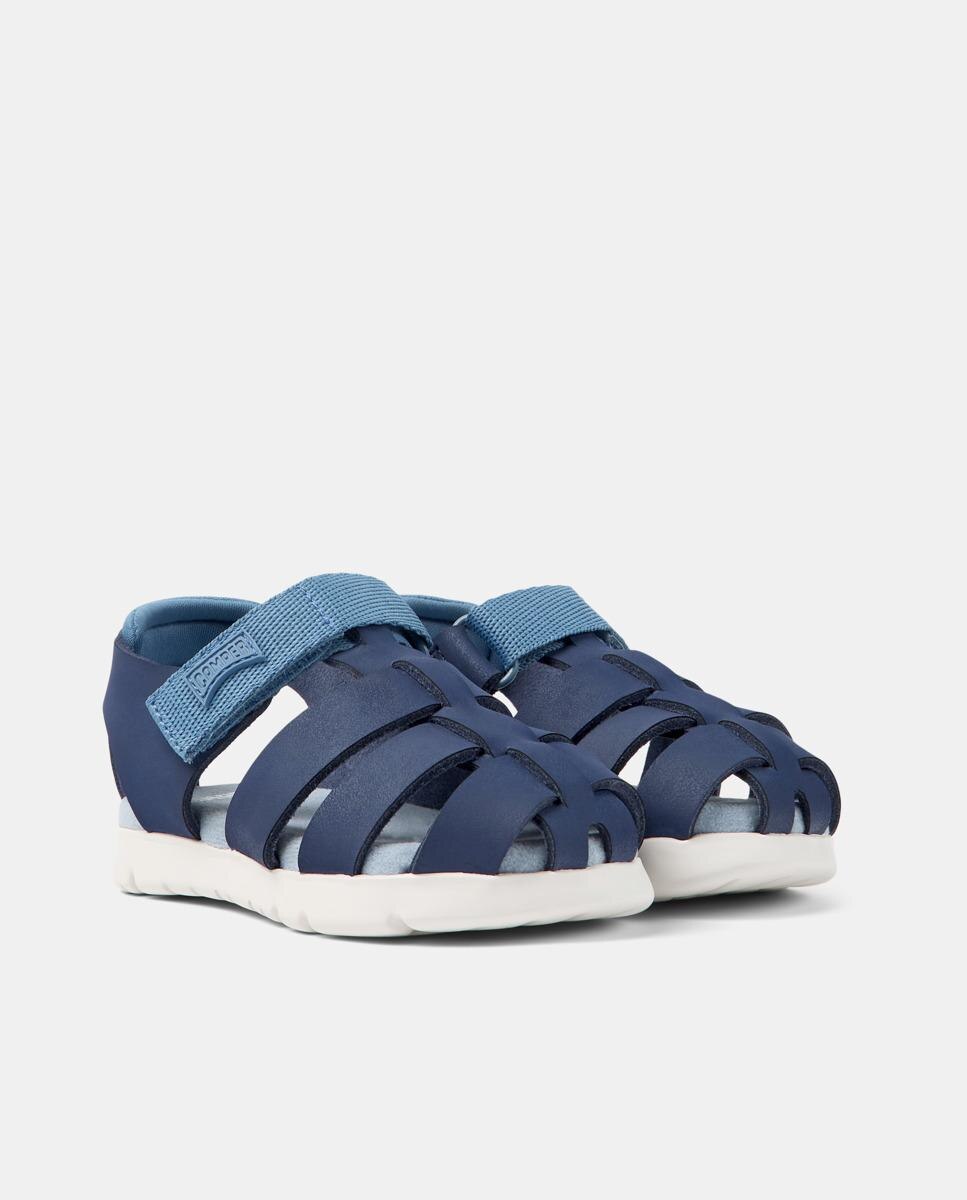 Sandalias de niño de piel estilo cangrejeras - Camper - Azul Azul-2