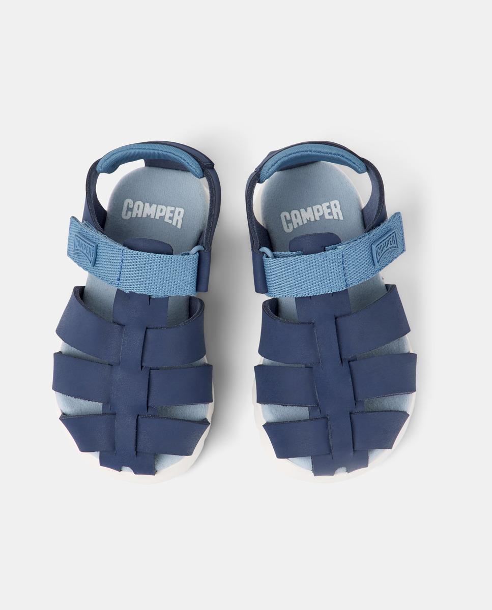 Sandalias de niño de piel estilo cangrejeras - Camper - Azul Azul-3