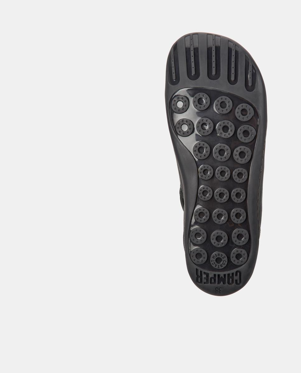 Botines de mujer peu cami de piel con cierre de cordones - Camper - Negro Negro-4