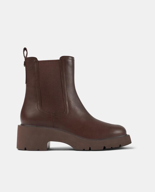 Imagen 0 de Botas de mujer de piel con tacón de bloque