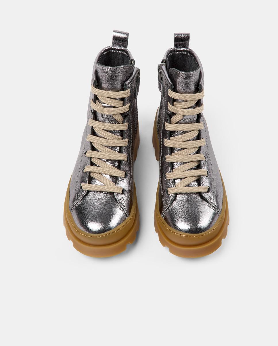 Botines de niño brutus twins de piel - Camper - Gris Gris-3