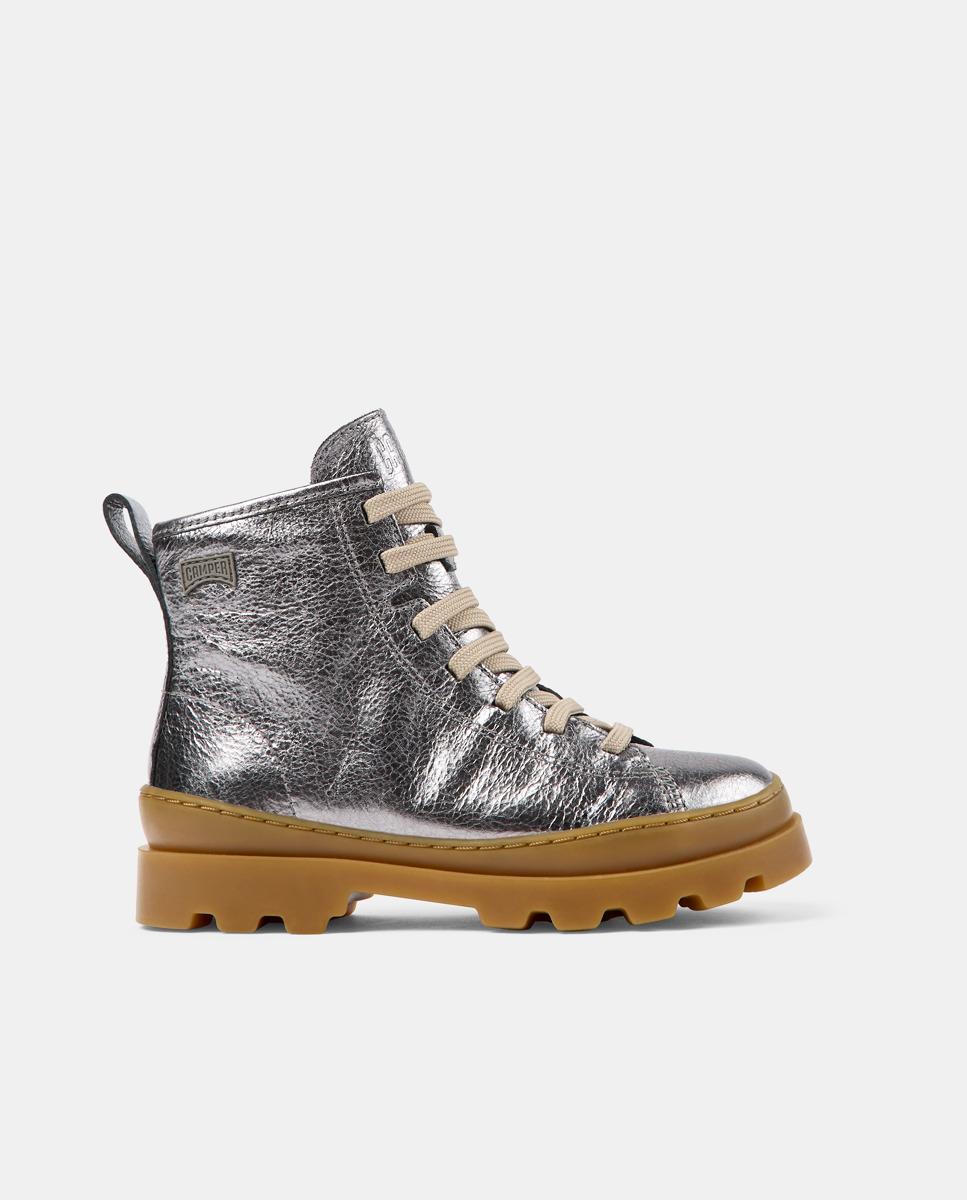 Botas de niños lisas con cordones - Camper - Gris Gris-1