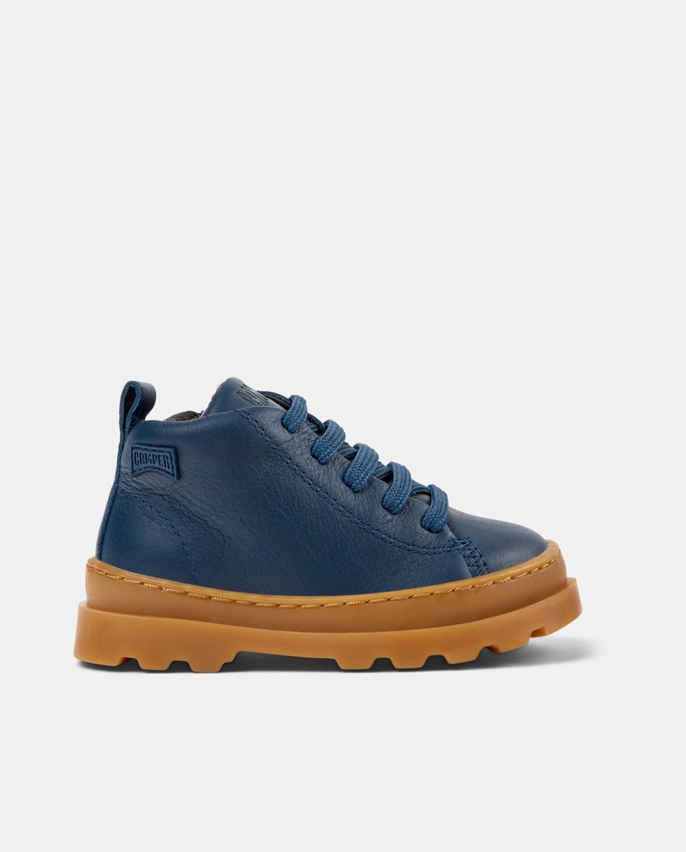 Botines de niños brutus lisos con cordones - Camper - Azul Azul-1