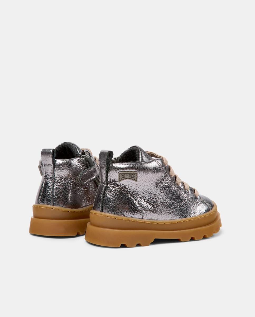 Botines de niños brutus lisos con cordones - Camper - Negro Negro-5