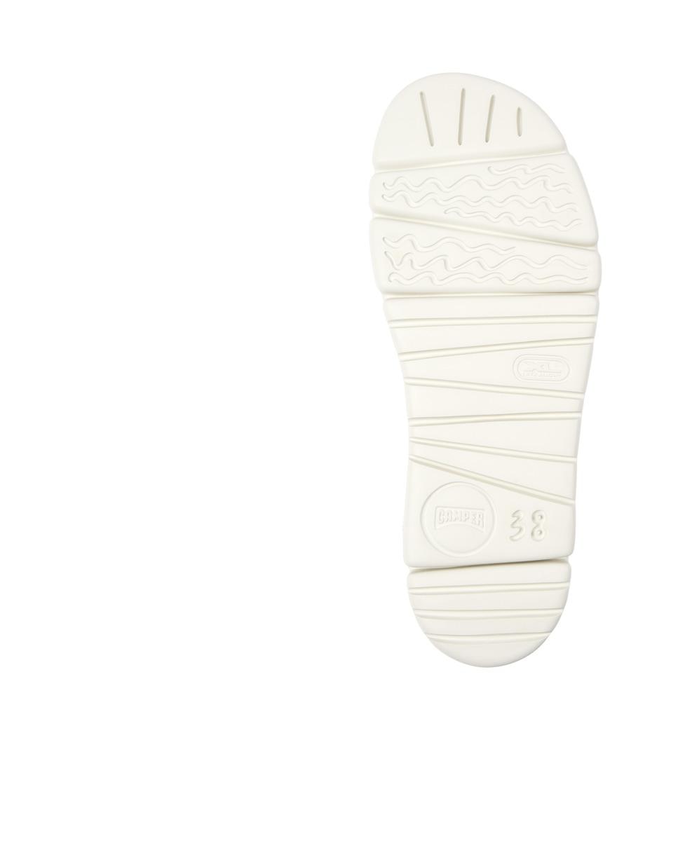 Sandalias planas de mujer Oruga Sandal de piel con tiras cruzadas - Camper - Blanco Blanco-5
