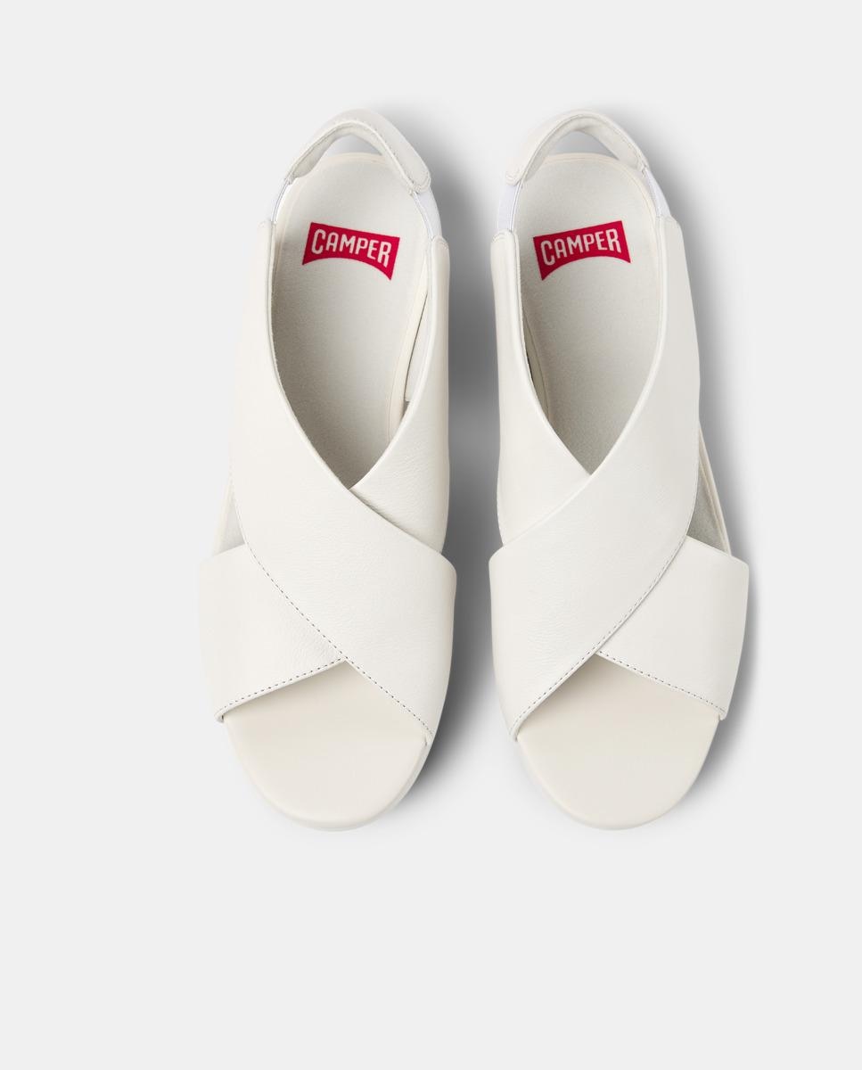 Sandalias de tacón de mujer de piel balloon - Camper - Blanco Blanco-2