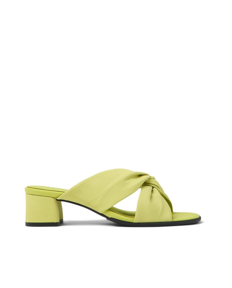 Sandalias de tacón de mujer lisas en lima - Camper - Verde Verde-1
