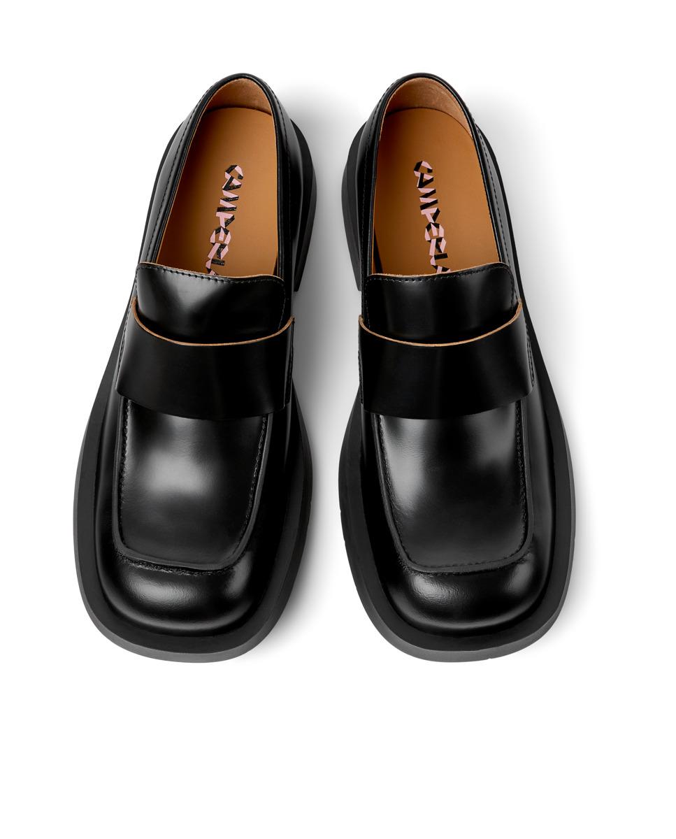 Mocasines planos unisex de piel 1978 - camperlab - Negro Negro-2