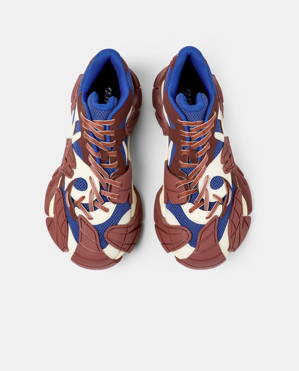 Zapatillas deportivas unisex con malla y cordones - camperlab - Rojo / Azul marino Rojo / Azul marino-3