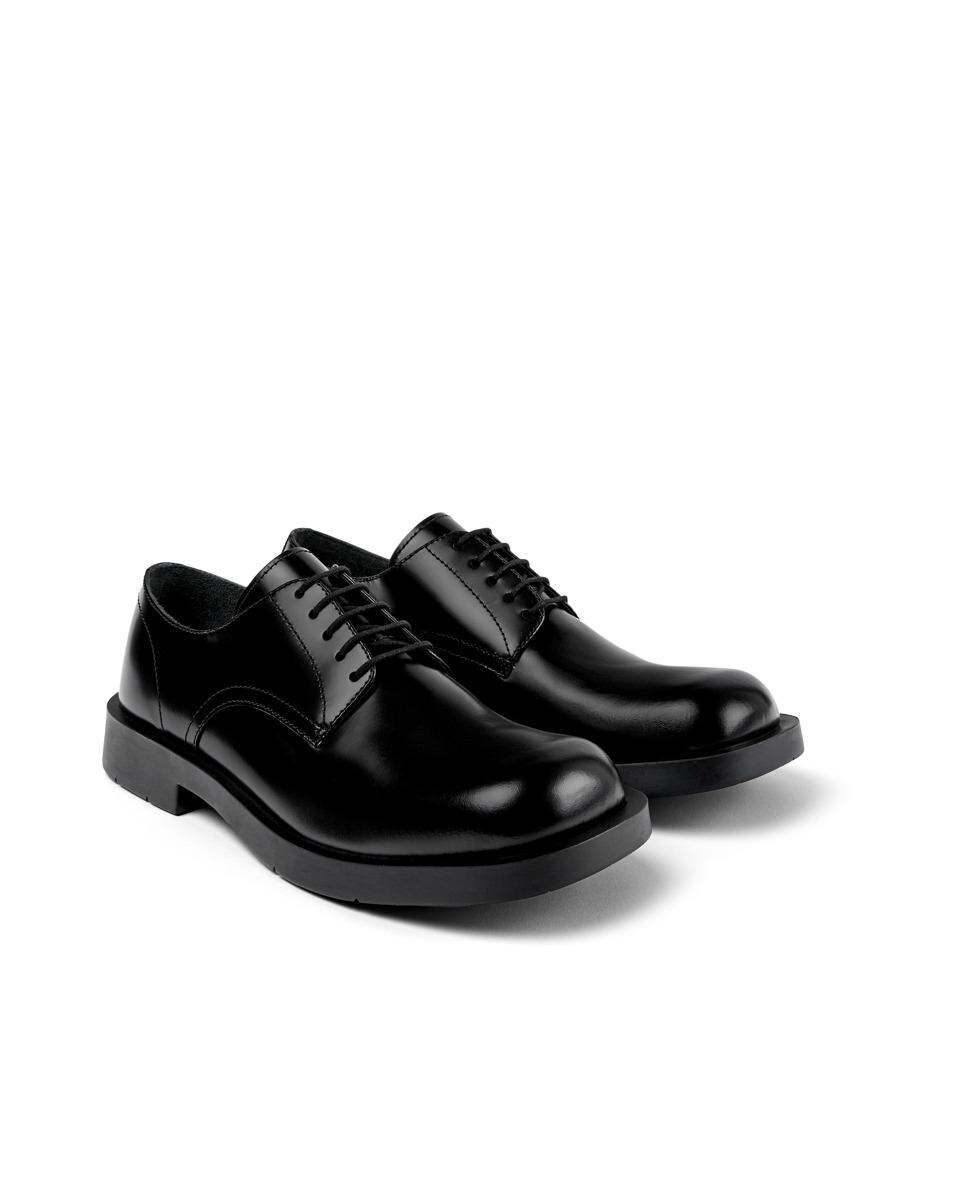 Zapatos de cordones unisex 1978 de piel - camperlab - Negro Negro-3