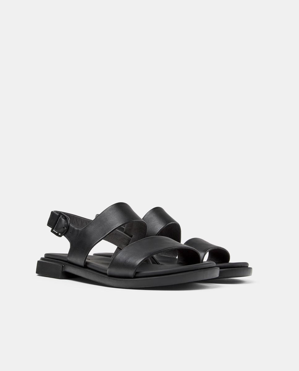 Sandalias de tacón de mujer de piel edy - Camper - Negro Negro-2