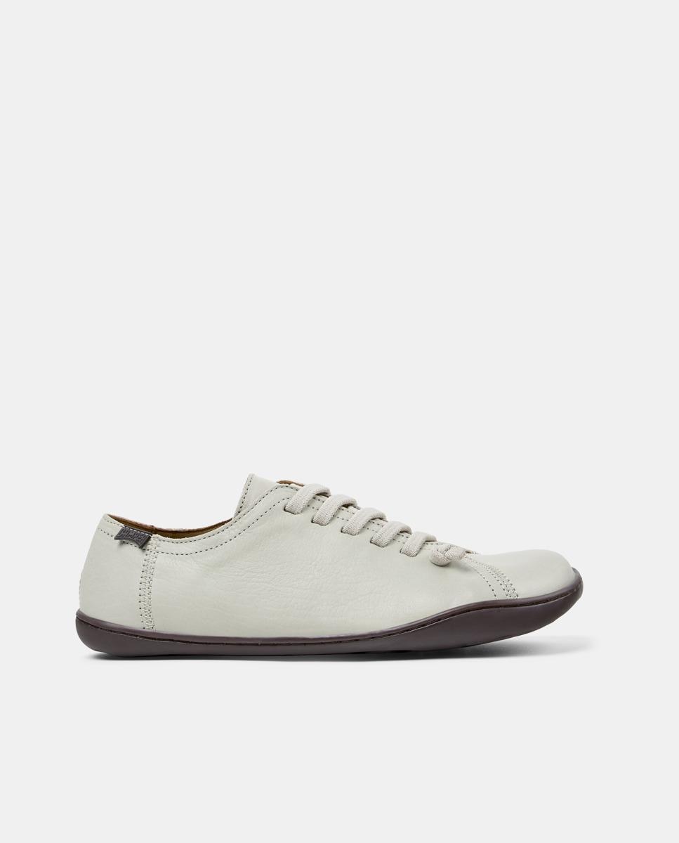 Camper - Zapatillas de piel de mujer Peu Cami lisas con cordones.