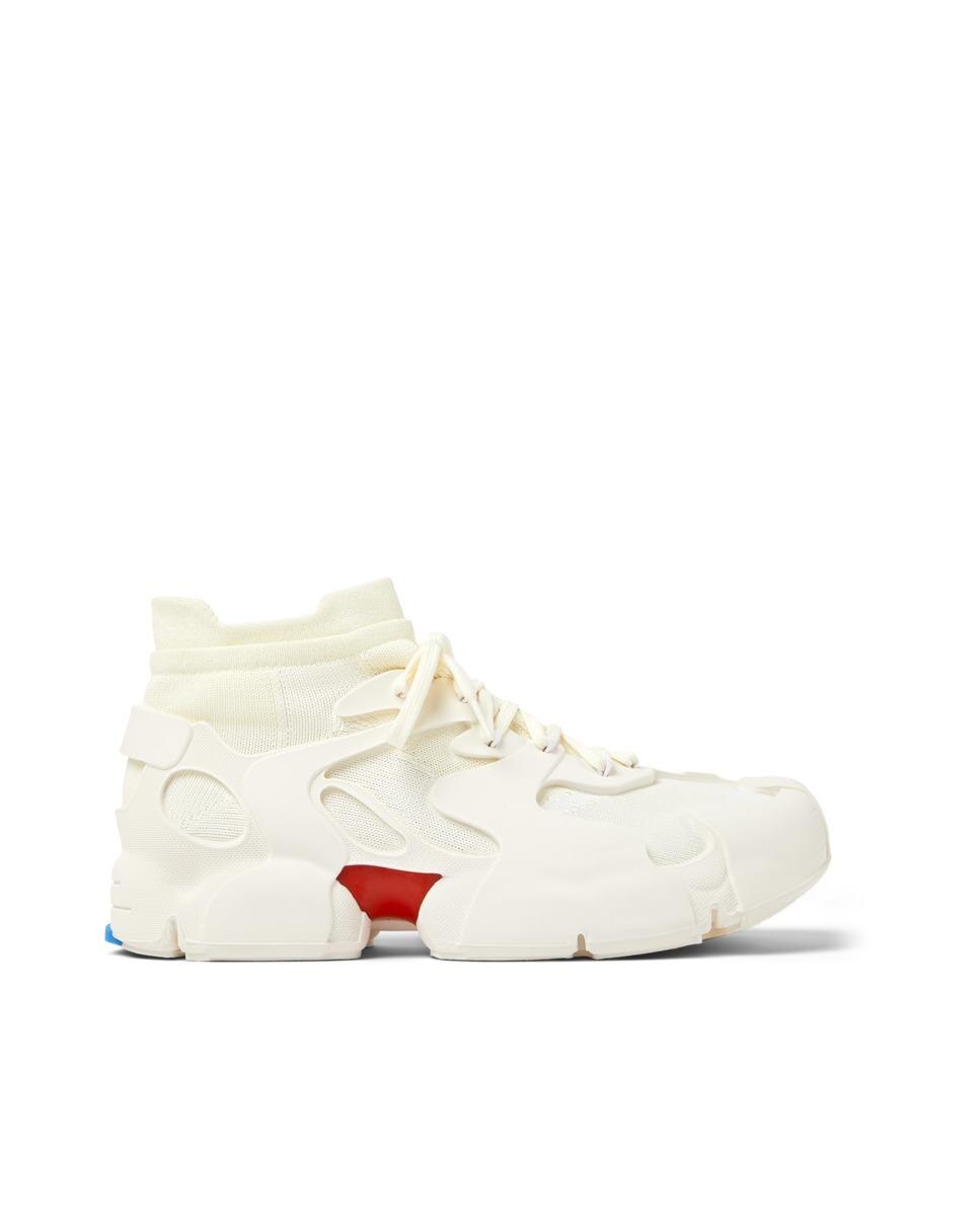 Imagen 0 de Zapatillas blancas unisex de malla con calcetín Crema