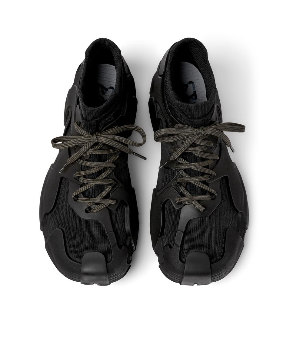 Zapatillas deportivas de hombre tossu lisas con calcetín interior - camperlab - Negro Negro-2
