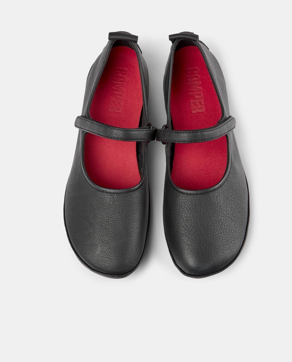 Bailarinas de mujer Right Nina de piel con tira ajustable · Camper