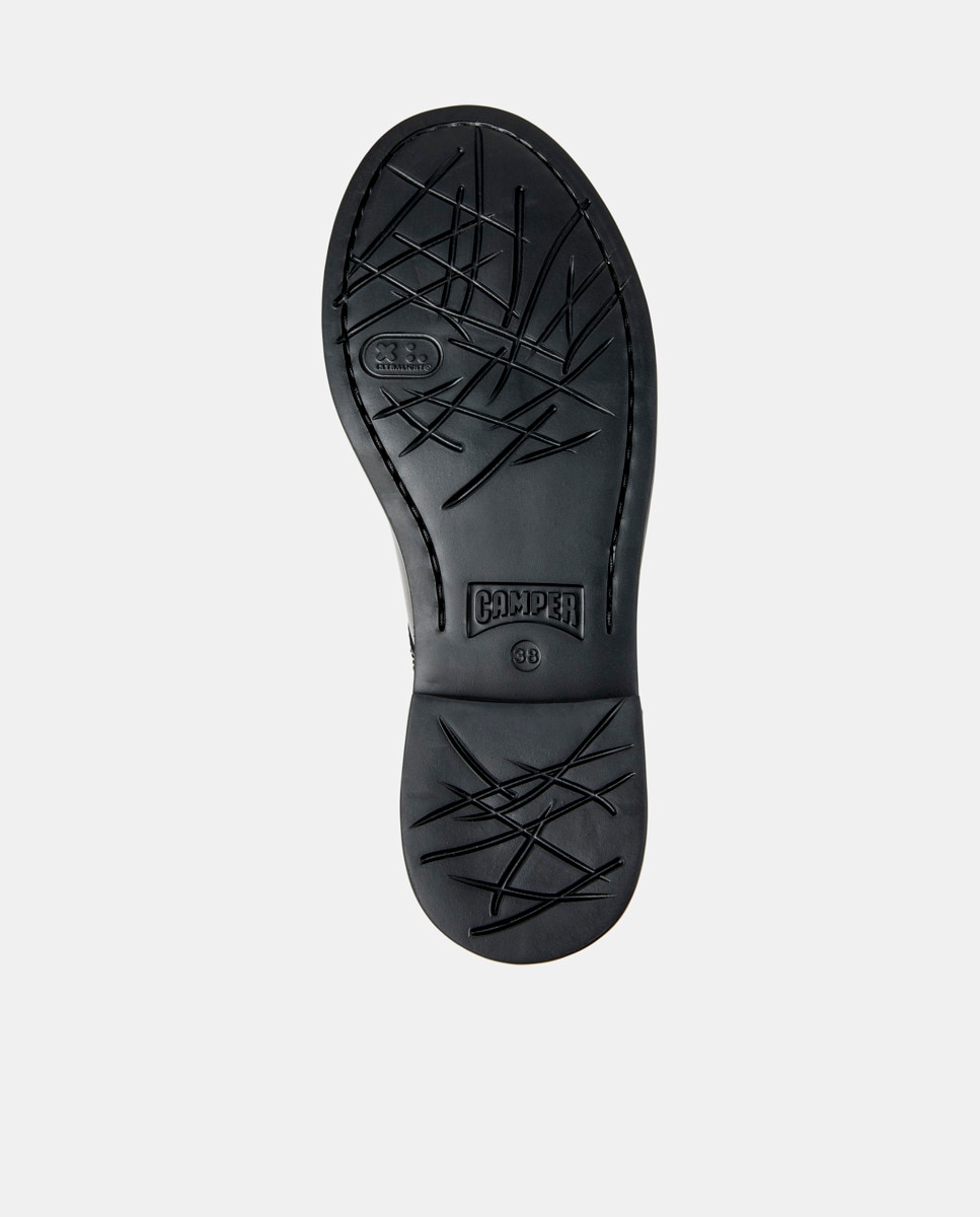 Zapatos de cordones de mujer dean lisos de piel - Camper - Negro Negro-5