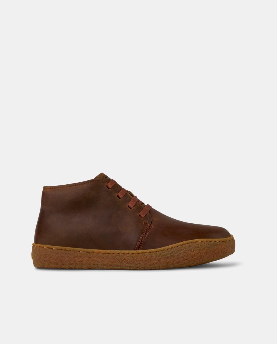 Botines de hombre de piel Peu Terreno con cordones - Camper - Marrón Marrón-1