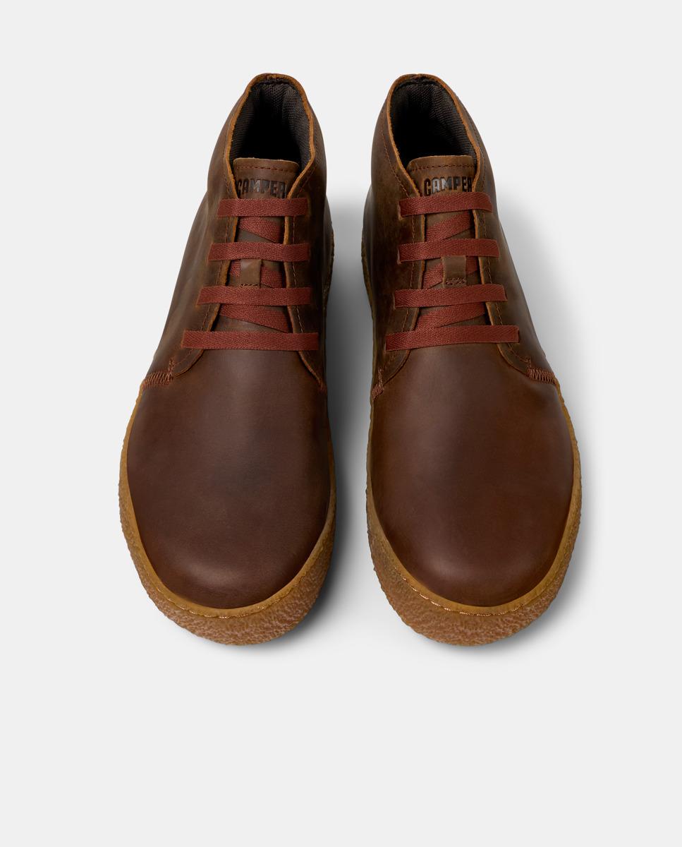 Botines de hombre de piel Peu Terreno con cordones - Camper - Marrón Marrón-3