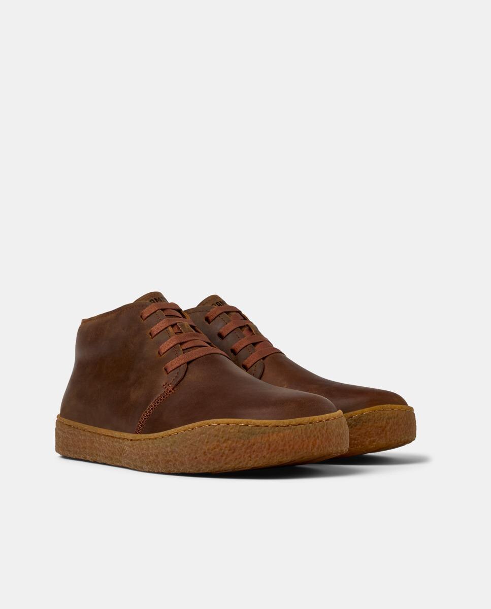 Botines de hombre de piel Peu Terreno con cordones - Camper - Marrón Marrón-5