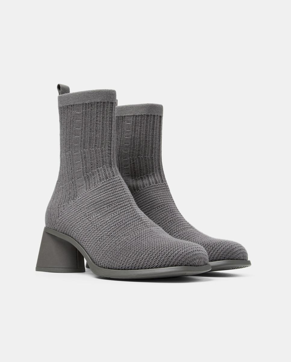Botines de mujer Kiara sin cierre-abiertos - Camper - Gris Gris-2