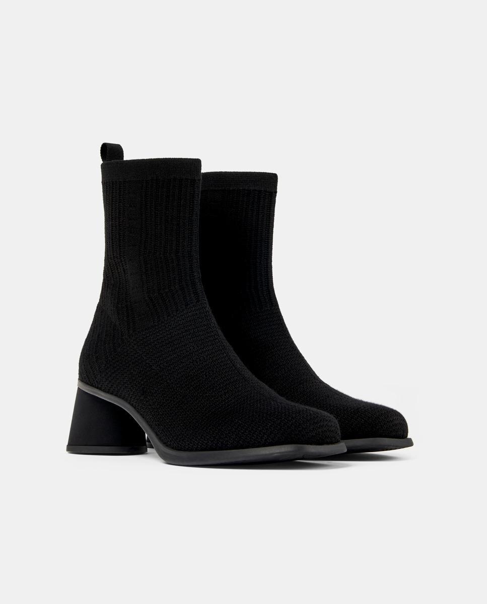 Botines de mujer Kiara sin cierre-abiertos - Camper - Negro Negro-2