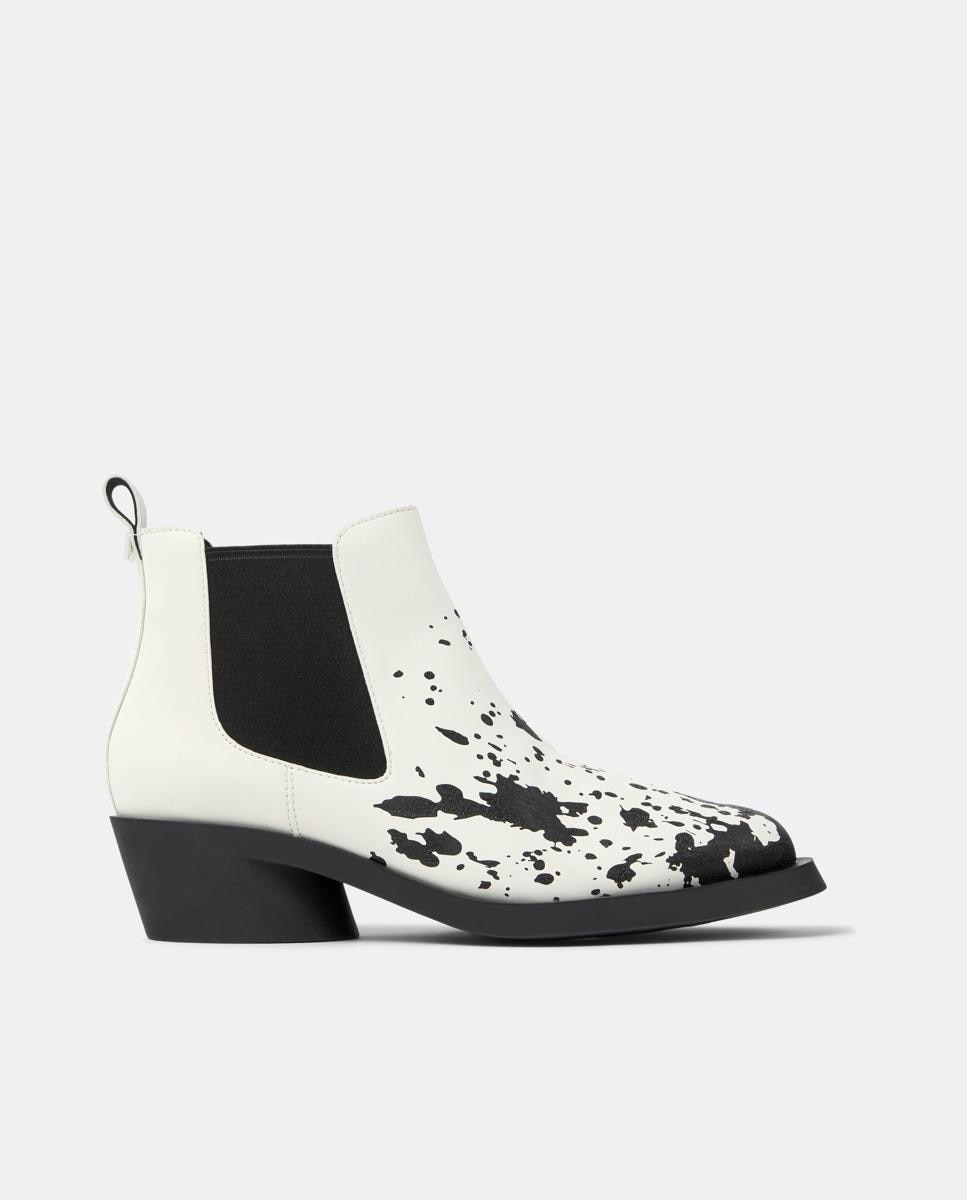 Botins Bonnie de Pele Branco-1
