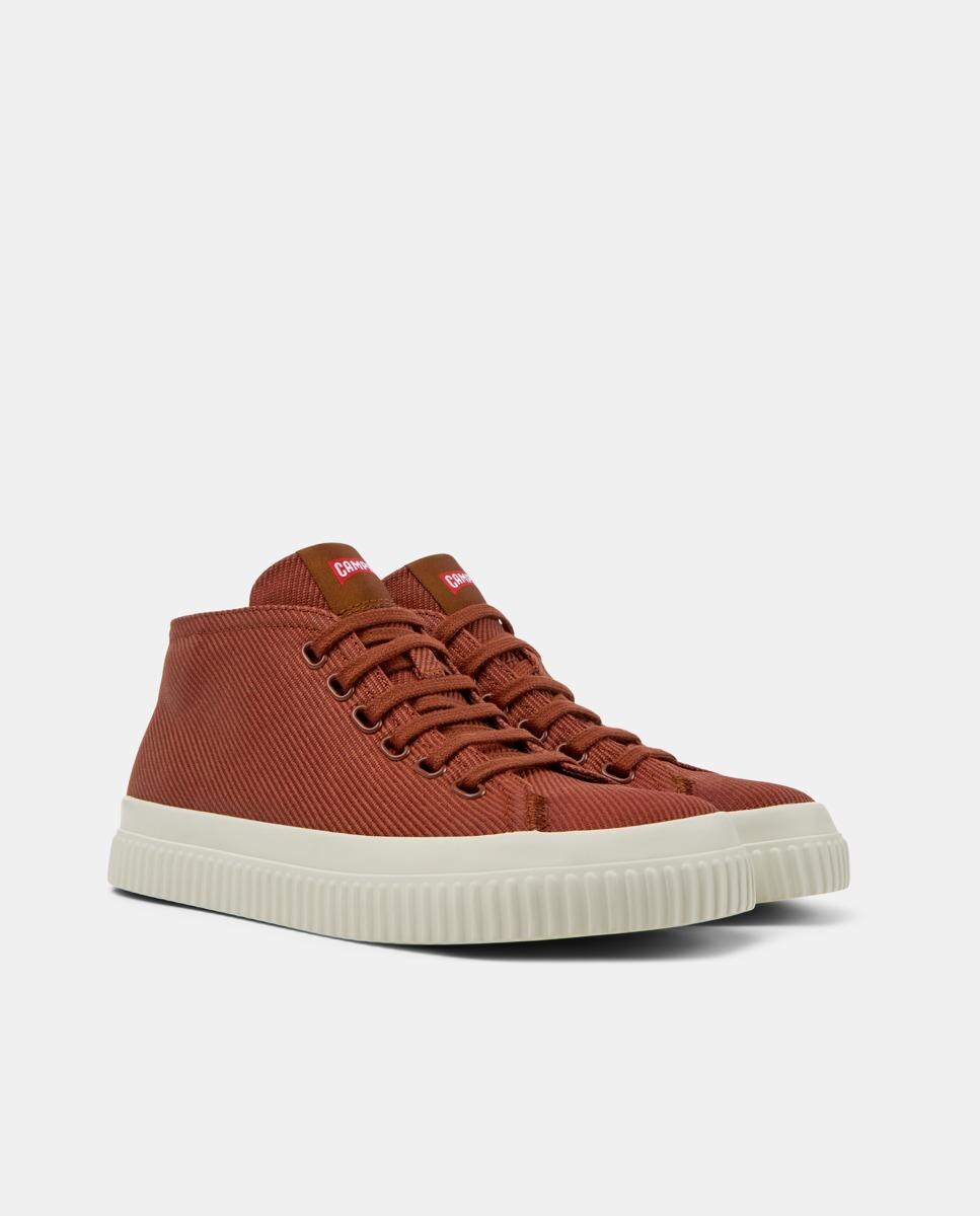 Botines de mujer Peu Roda con cierre de cordones - Camper - Rojo Teja Rojo Teja-2