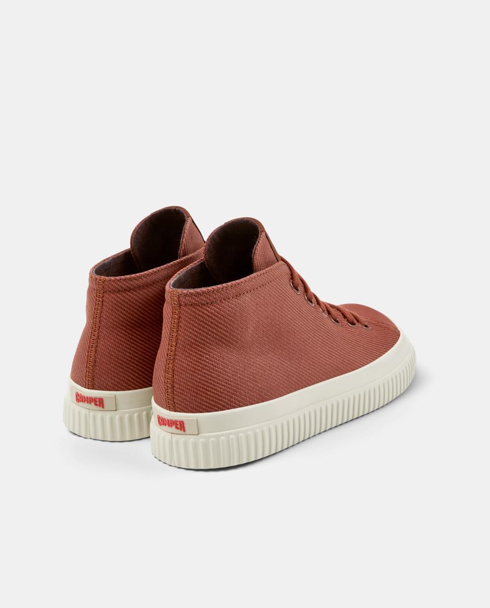 Botines de mujer Peu Roda con cierre de cordones - Camper - Rojo Teja Rojo Teja-4