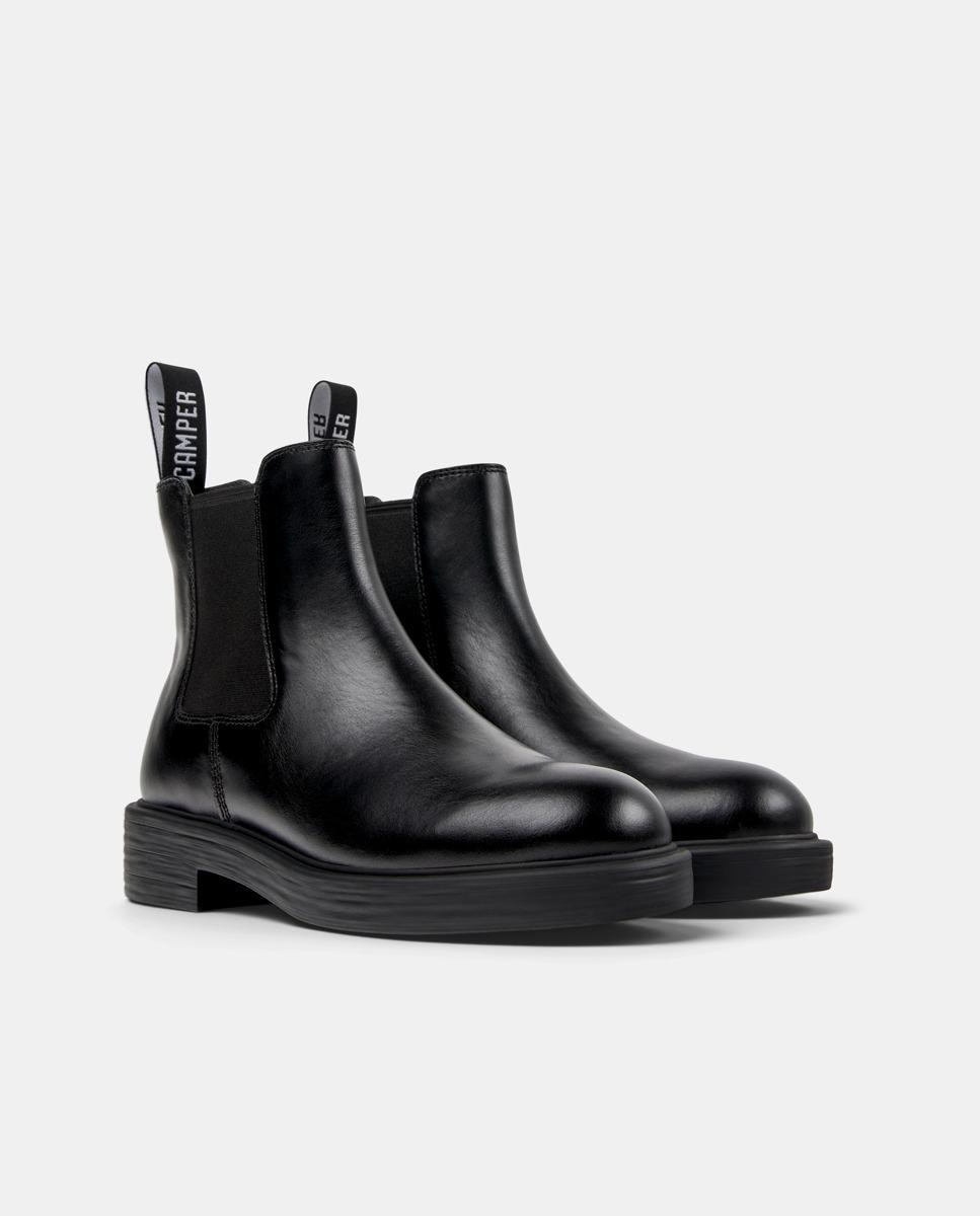 Botines de mujer de piel dean - Camper - Negro Negro-3