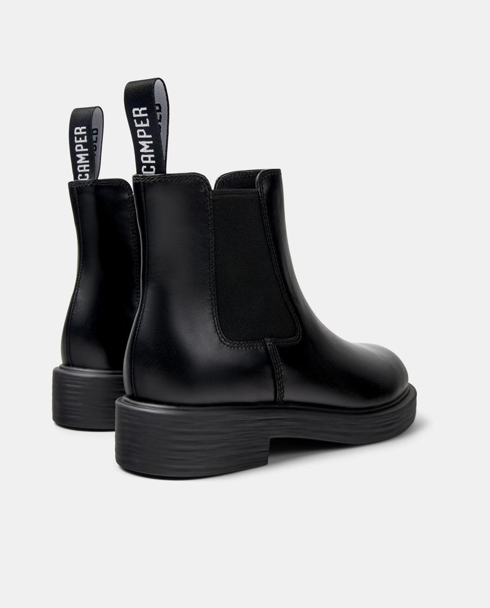 Botines de mujer de piel dean - Camper - Negro Negro-4
