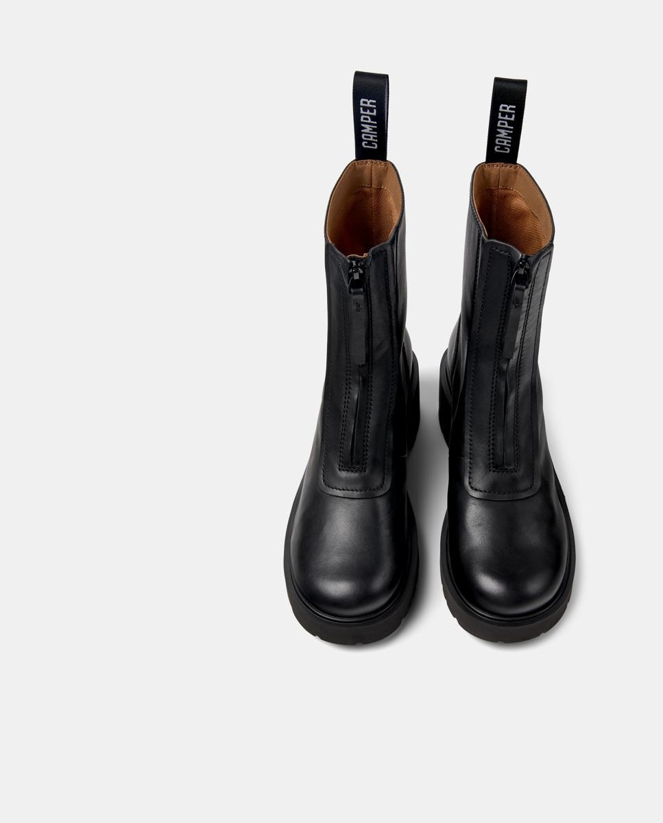 Botines de piel de mujer milah - Camper - Negro Negro-4