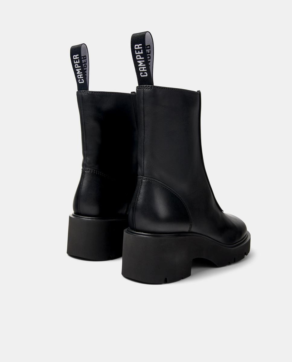 Botines de piel de mujer milah - Camper - Negro Negro-3
