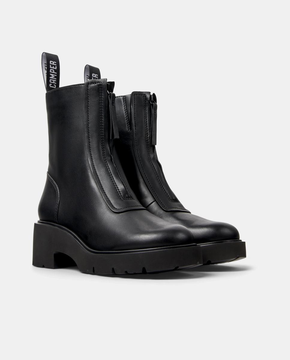Botines de piel de mujer milah - Camper - Negro Negro-5